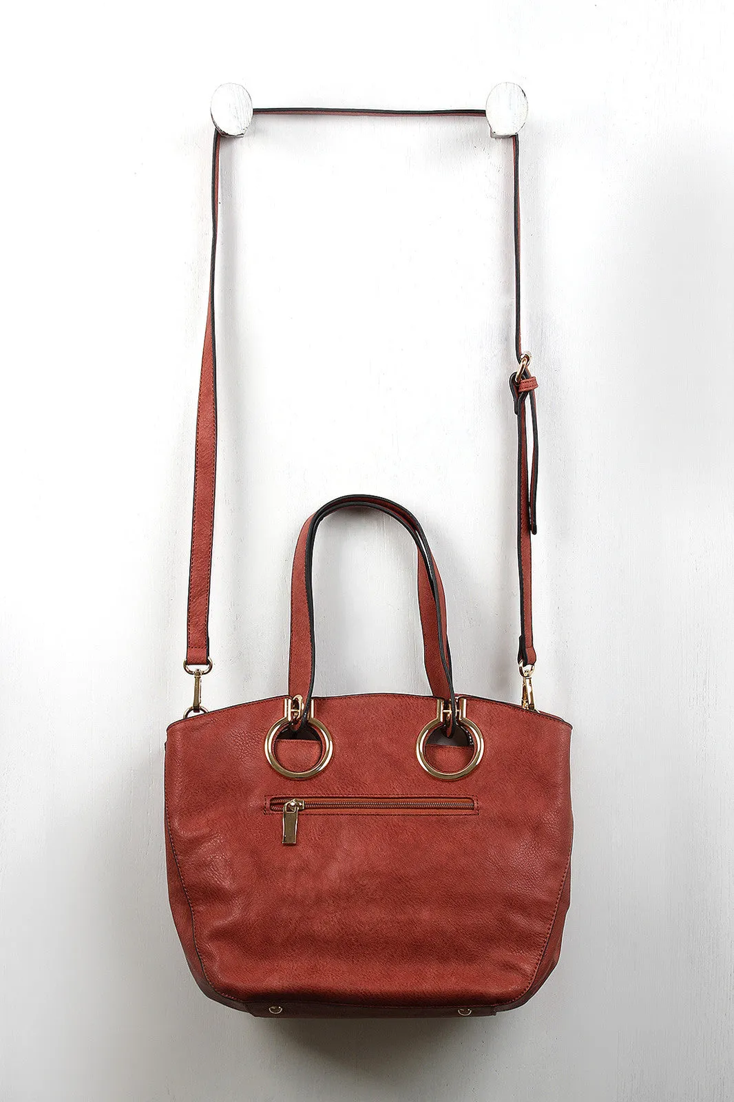 Tote Convenient Dependable Grommet Vegan Bag Leather