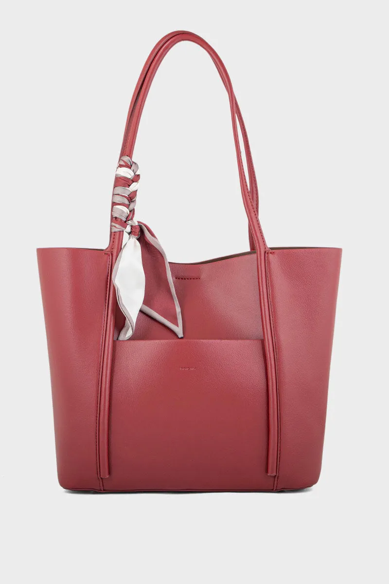 Tote Hand Bags BS2095-Burgundy