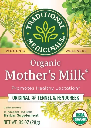 Traditional Medicinals Organic Mother's Milk Herbal Tea - 16 Tea Bags - Case of 6