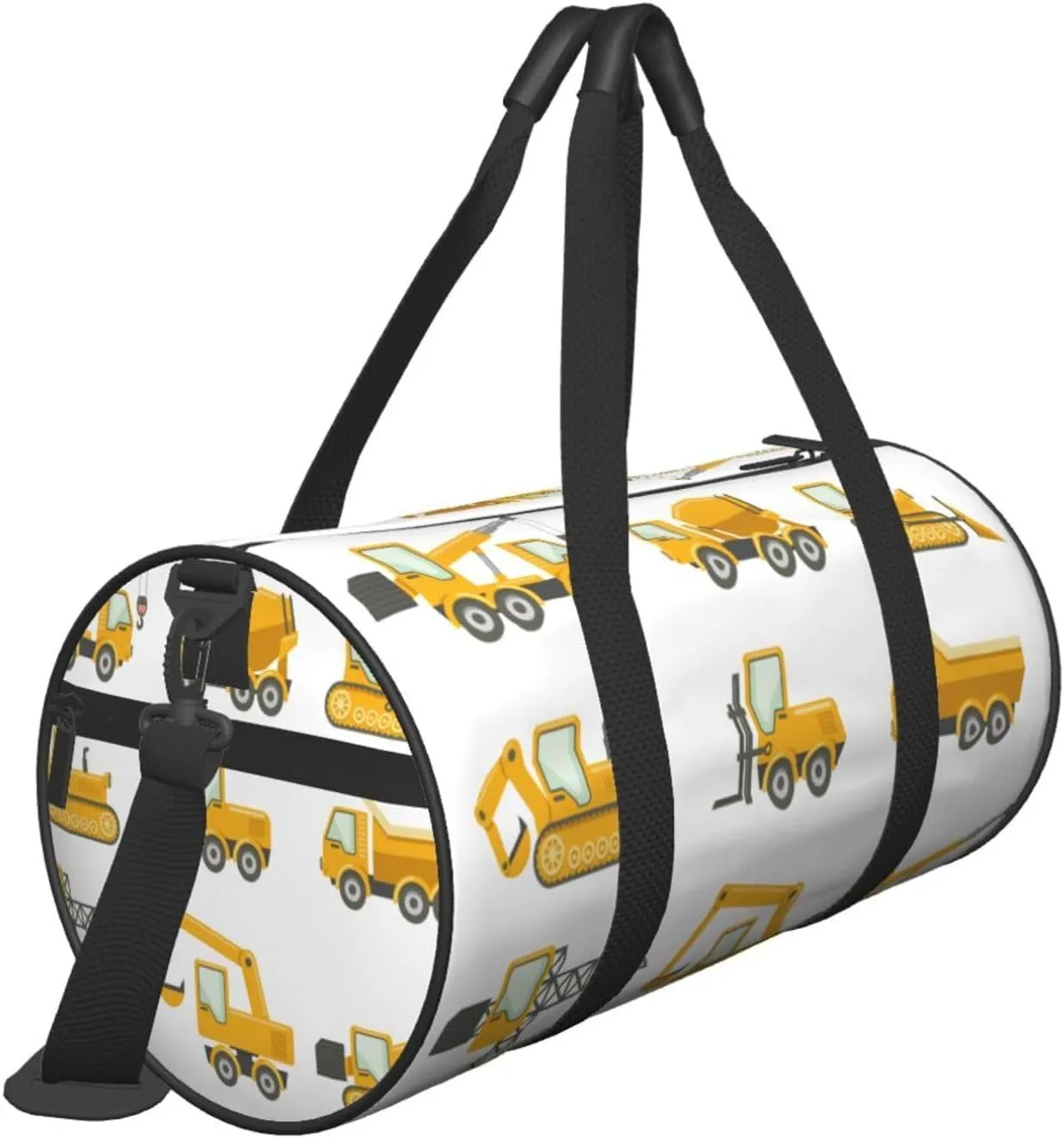Travel Duffle Bag for Men Women, Bulldozer Truck Crane Excavator Duffle Bags for Sport Gym Overnight Luggage