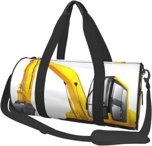 Travel Duffle Bag for Men Women, Excavator Vehicle Duffle Bags for Sport Gym Overnight Luggage