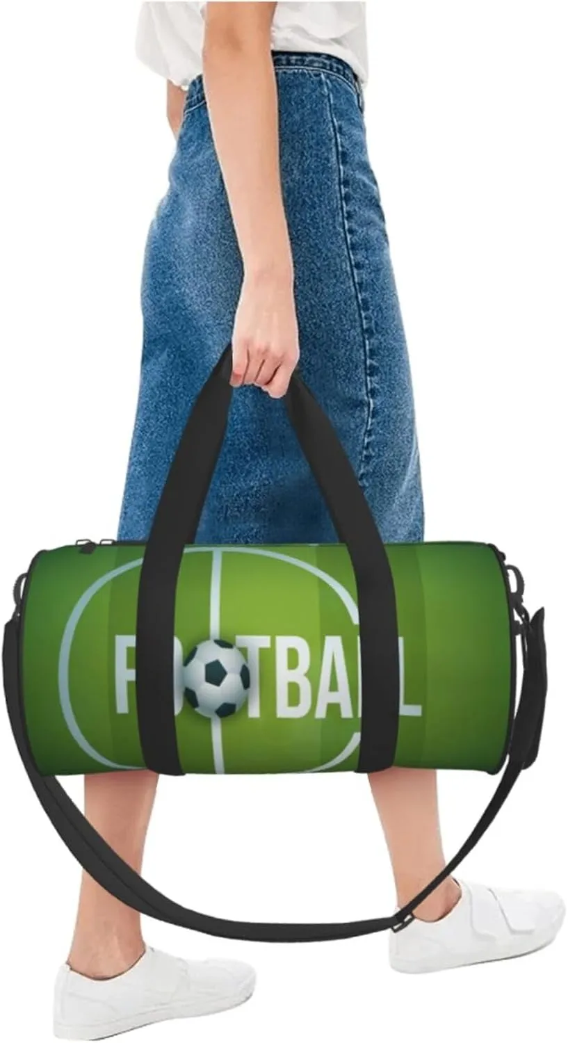 Travel Duffle Bag for Men Women, Football Field Match Duffle Bags for Sport Gym Overnight Luggage