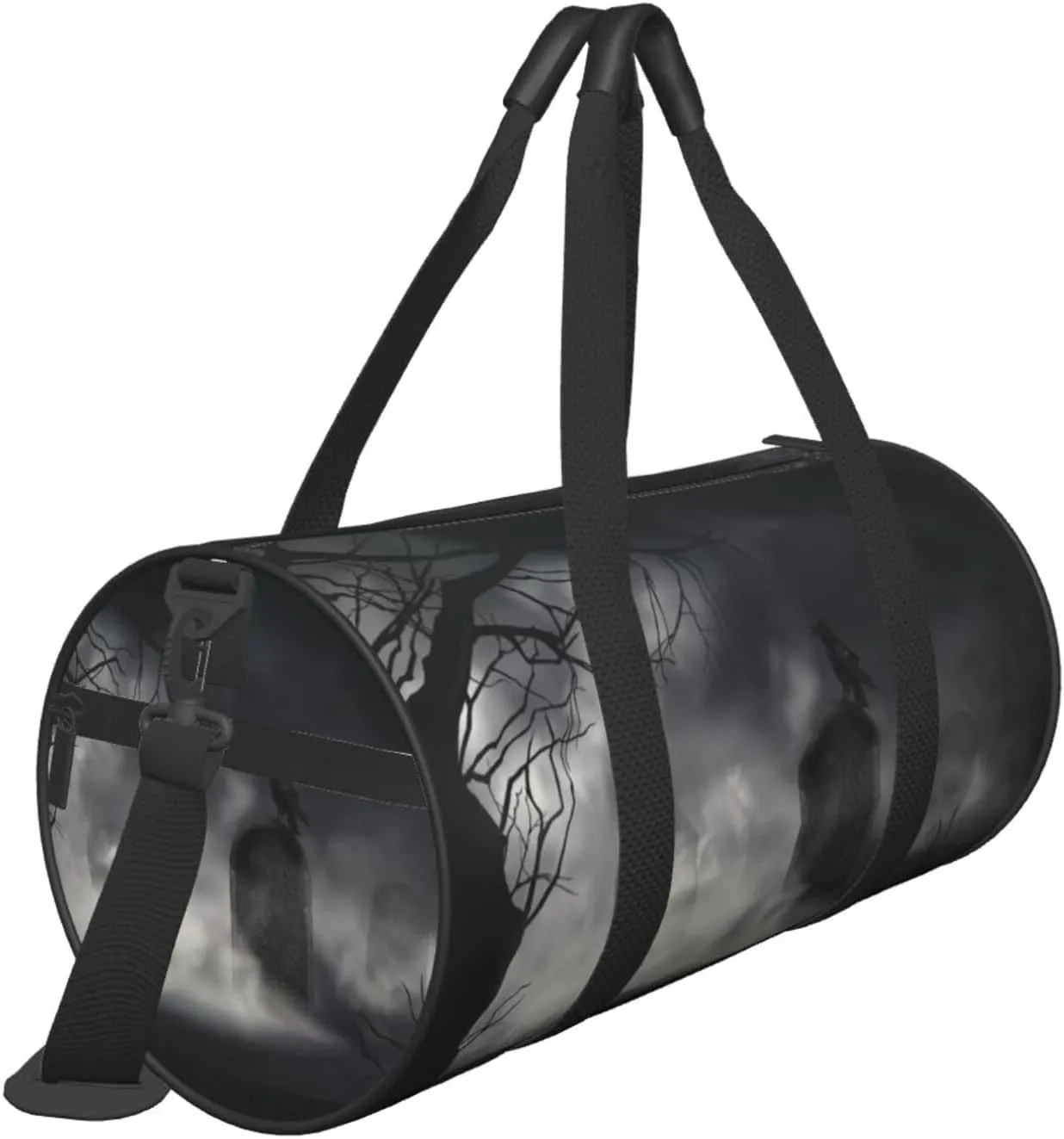 Travel Duffle Bag for Men Women, Frightening Halloween Crow Duffle Bags for Sport Gym Overnight Luggage