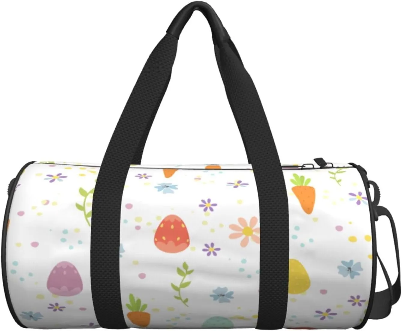 Travel Duffle Bag for Men Women, Happy Easter Eggs Carrot Duffle Bags for Sport Gym Overnight Luggage