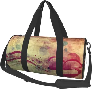 Travel Duffle Bag for Men Women, Heart Duffle Bags for Sport Gym Overnight Luggage