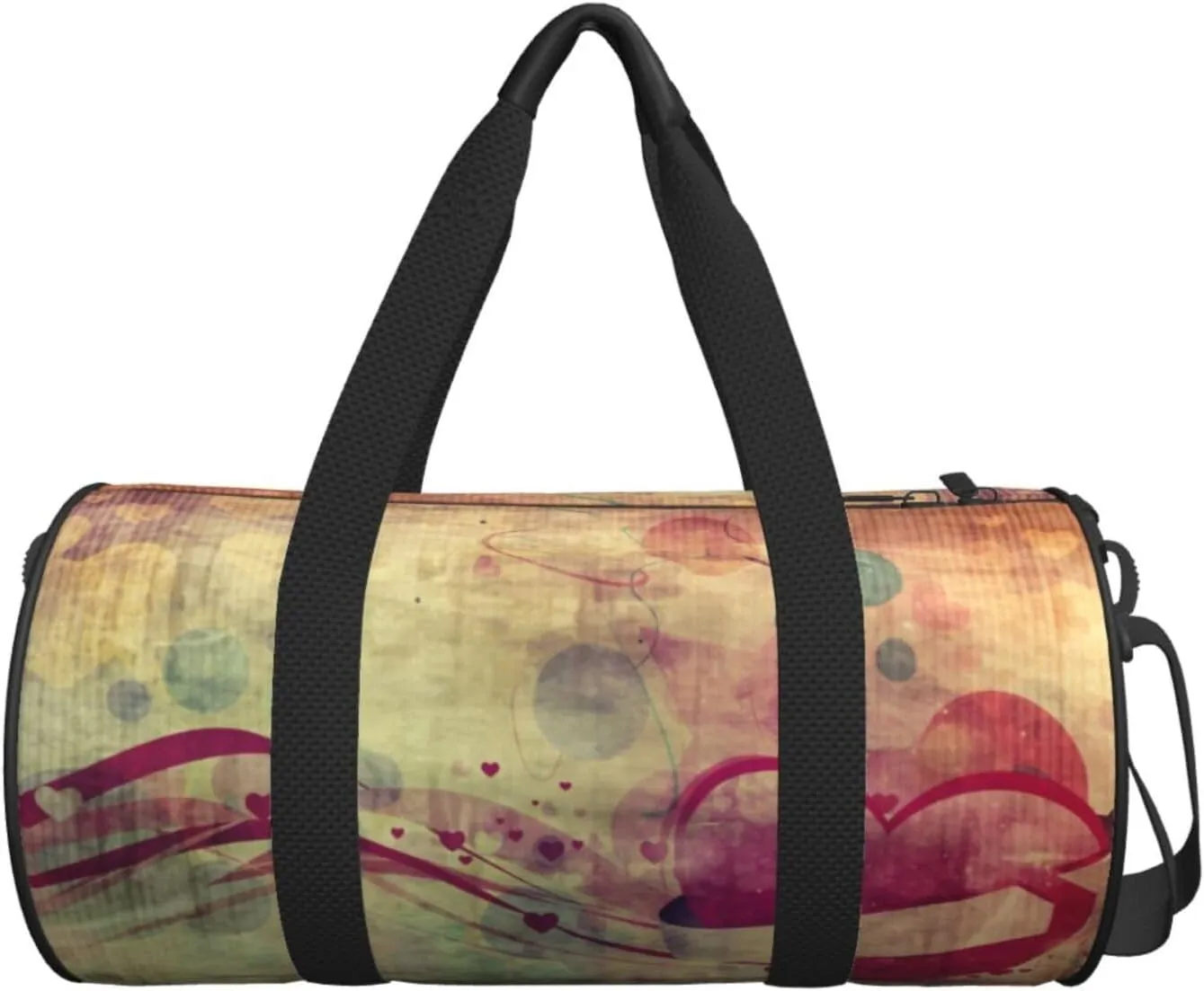 Travel Duffle Bag for Men Women, Heart Duffle Bags for Sport Gym Overnight Luggage