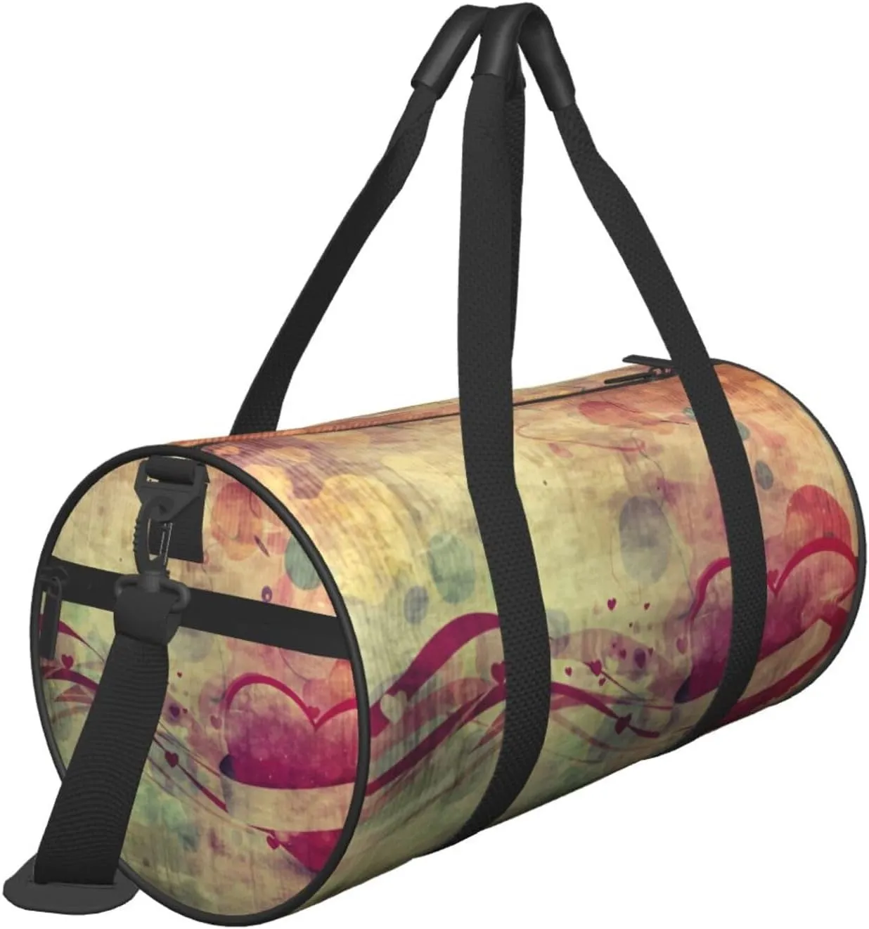 Travel Duffle Bag for Men Women, Heart Duffle Bags for Sport Gym Overnight Luggage