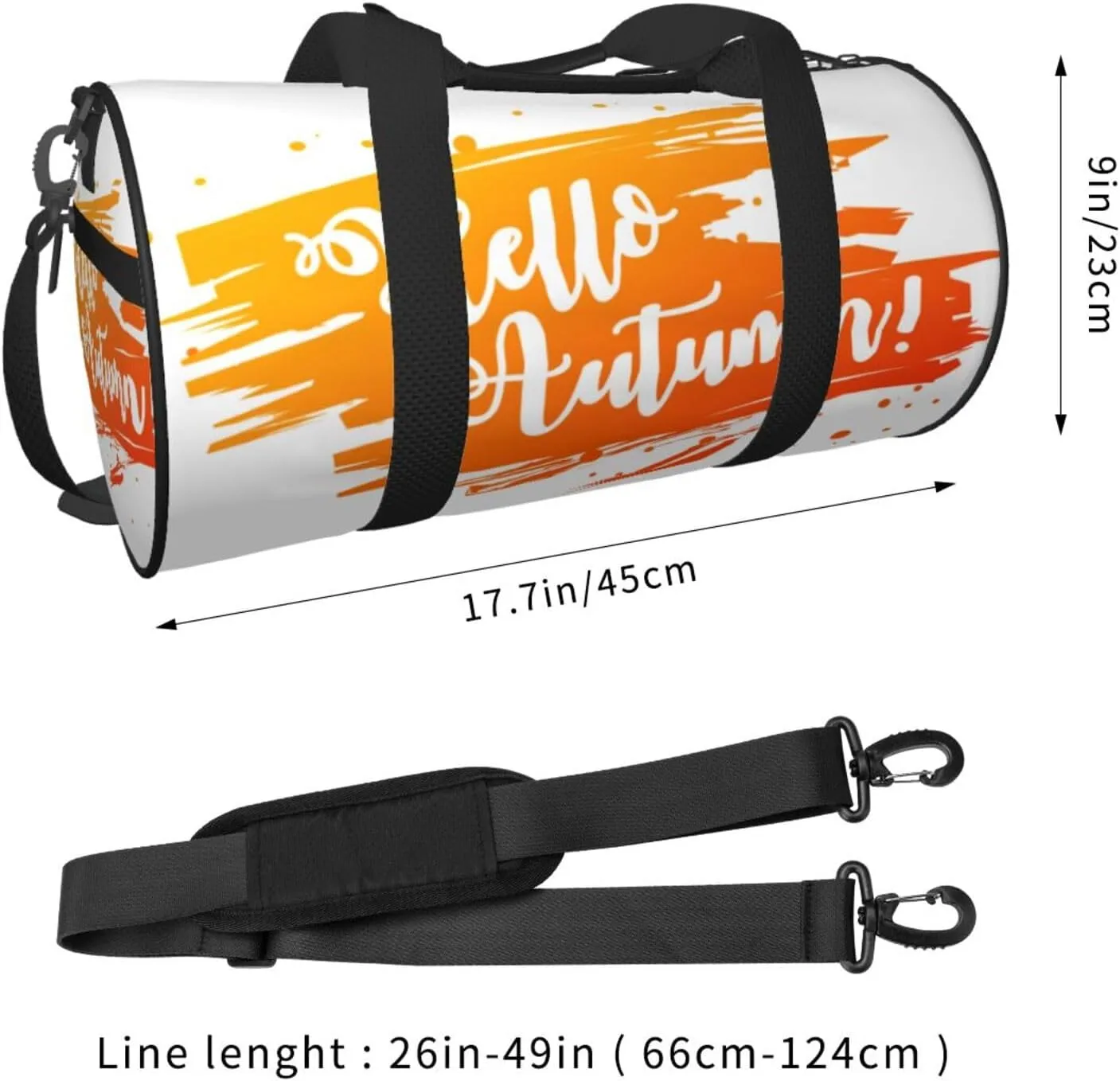 Travel Duffle Bag for Men Women, Hello Autumn Duffle Bags for Sport Gym Overnight Luggage