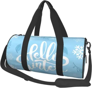Travel Duffle Bag for Men Women, Hello Winter Duffle Bags for Sport Gym Overnight Luggage