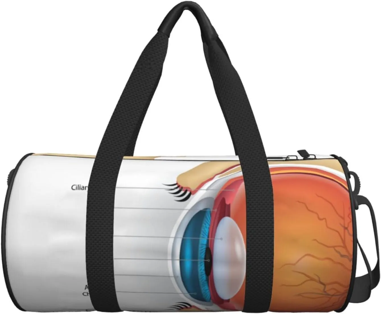 Travel Duffle Bag for Men Women, Human Eye Anatomy Duffle Bags for Sport Gym Overnight Luggage