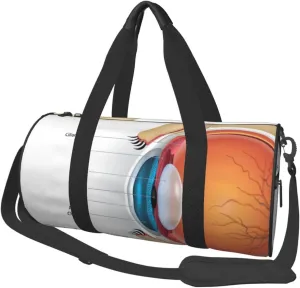 Travel Duffle Bag for Men Women, Human Eye Anatomy Duffle Bags for Sport Gym Overnight Luggage