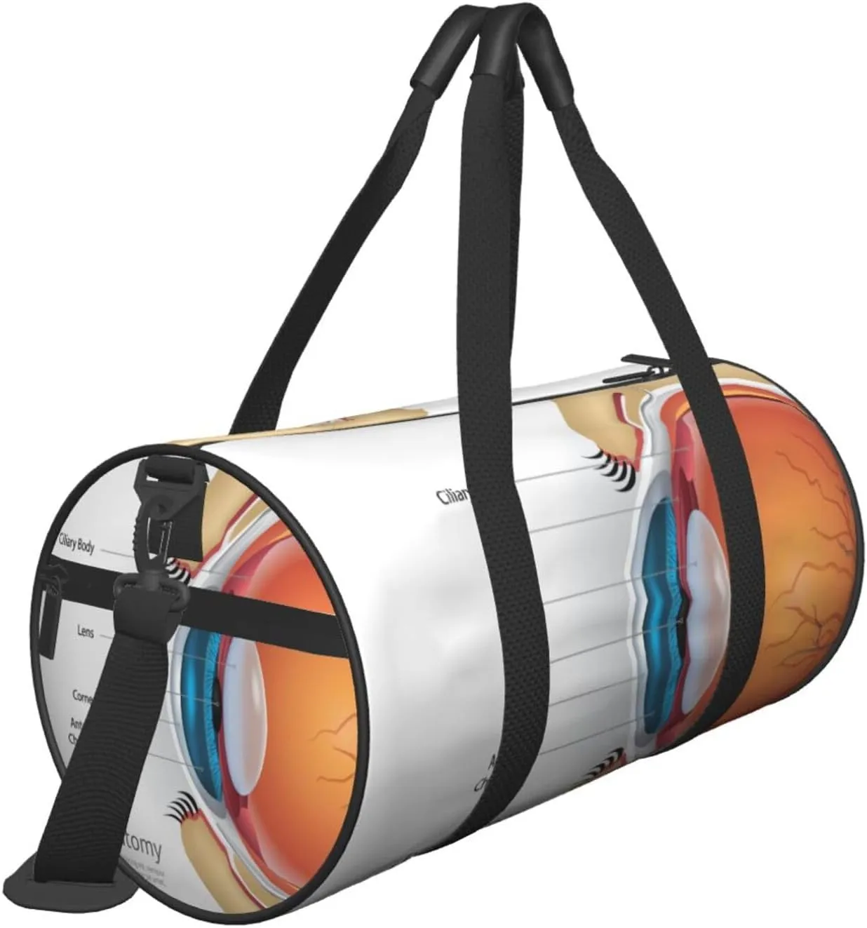 Travel Duffle Bag for Men Women, Human Eye Anatomy Duffle Bags for Sport Gym Overnight Luggage