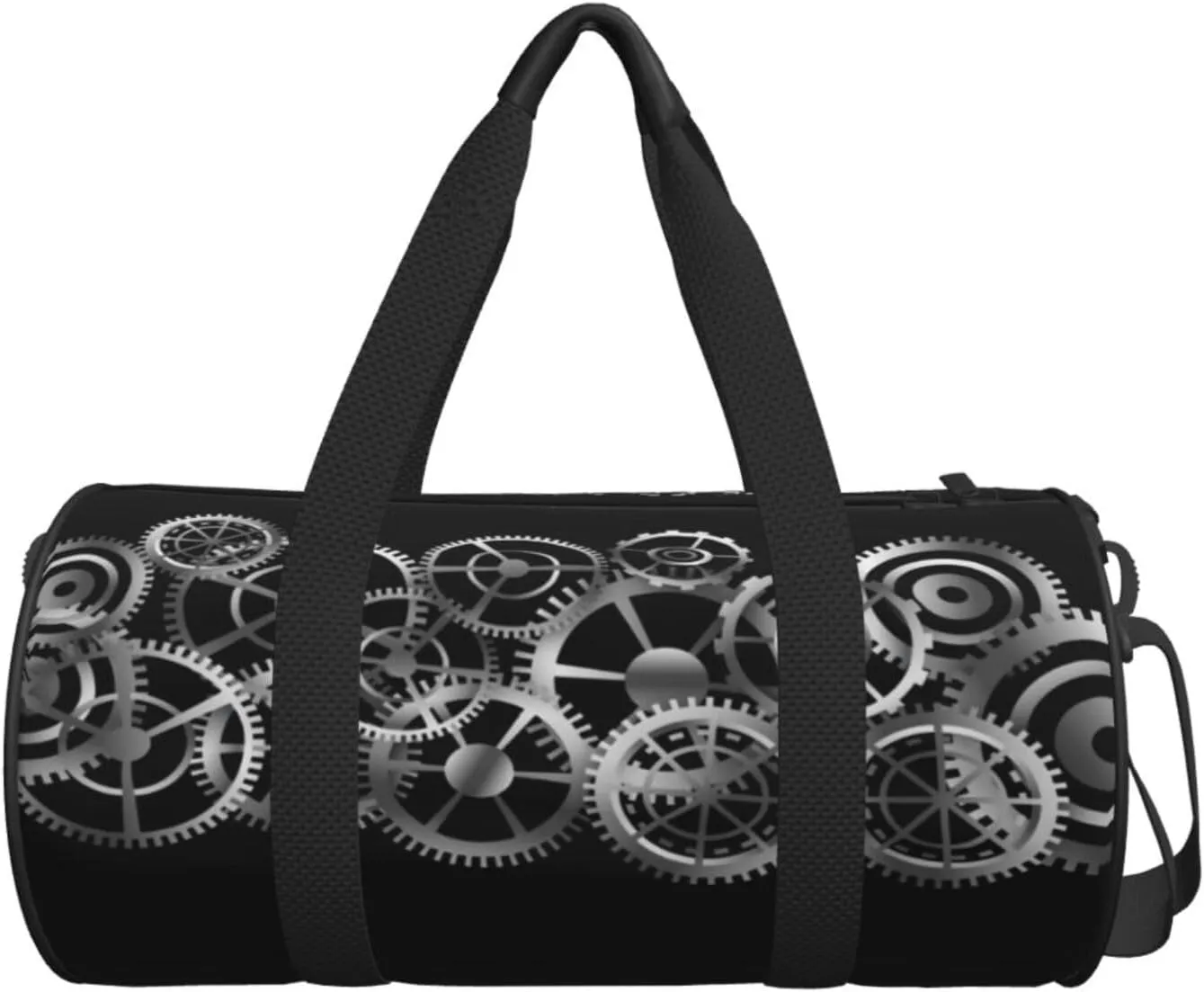 Travel Duffle Bag for Men Women, Metalic Gears Duffle Bags for Sport Gym Overnight Luggage