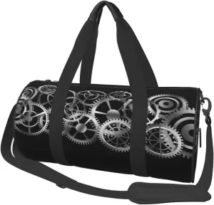 Travel Duffle Bag for Men Women, Metalic Gears Duffle Bags for Sport Gym Overnight Luggage