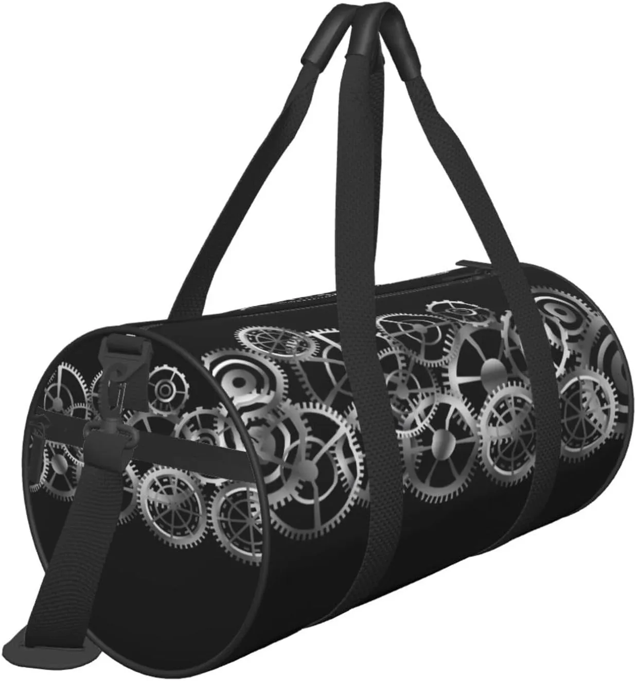 Travel Duffle Bag for Men Women, Metalic Gears Duffle Bags for Sport Gym Overnight Luggage