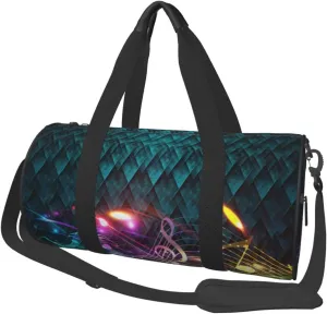 Travel Duffle Bag for Men Women, Music Musical Melody Festival Duffle Bags for Sport Gym Overnight Luggage