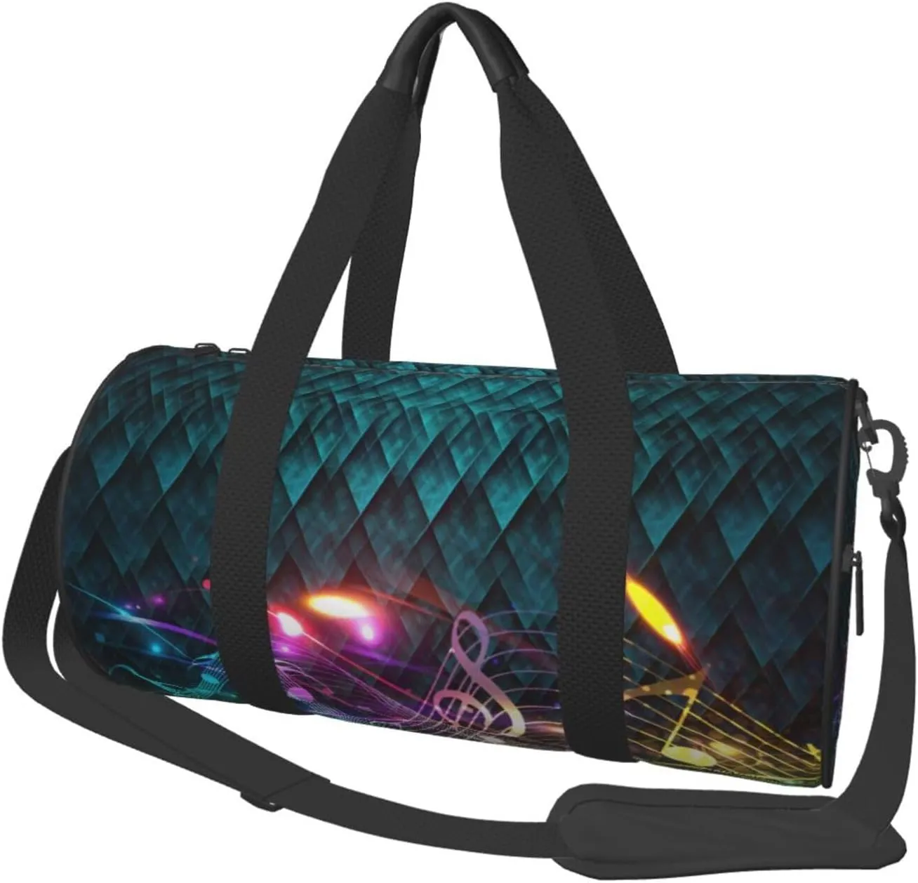 Travel Duffle Bag for Men Women, Music Musical Melody Festival Duffle Bags for Sport Gym Overnight Luggage