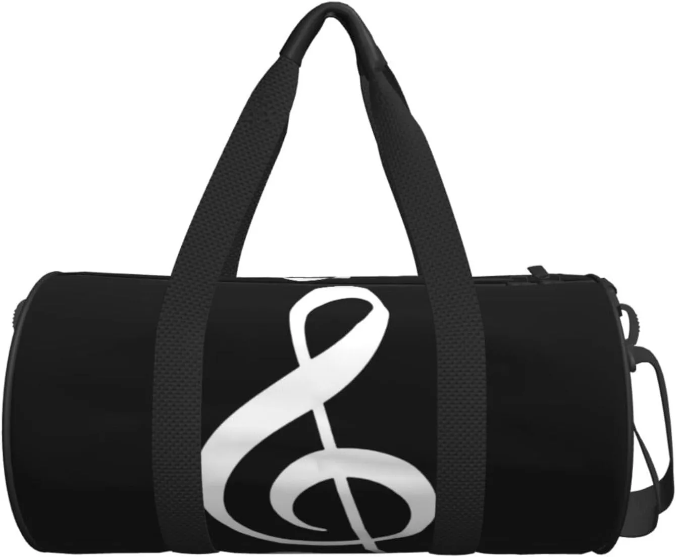 Travel Duffle Bag for Men Women, Music Note Black Duffle Bags for Sport Gym Overnight Luggage