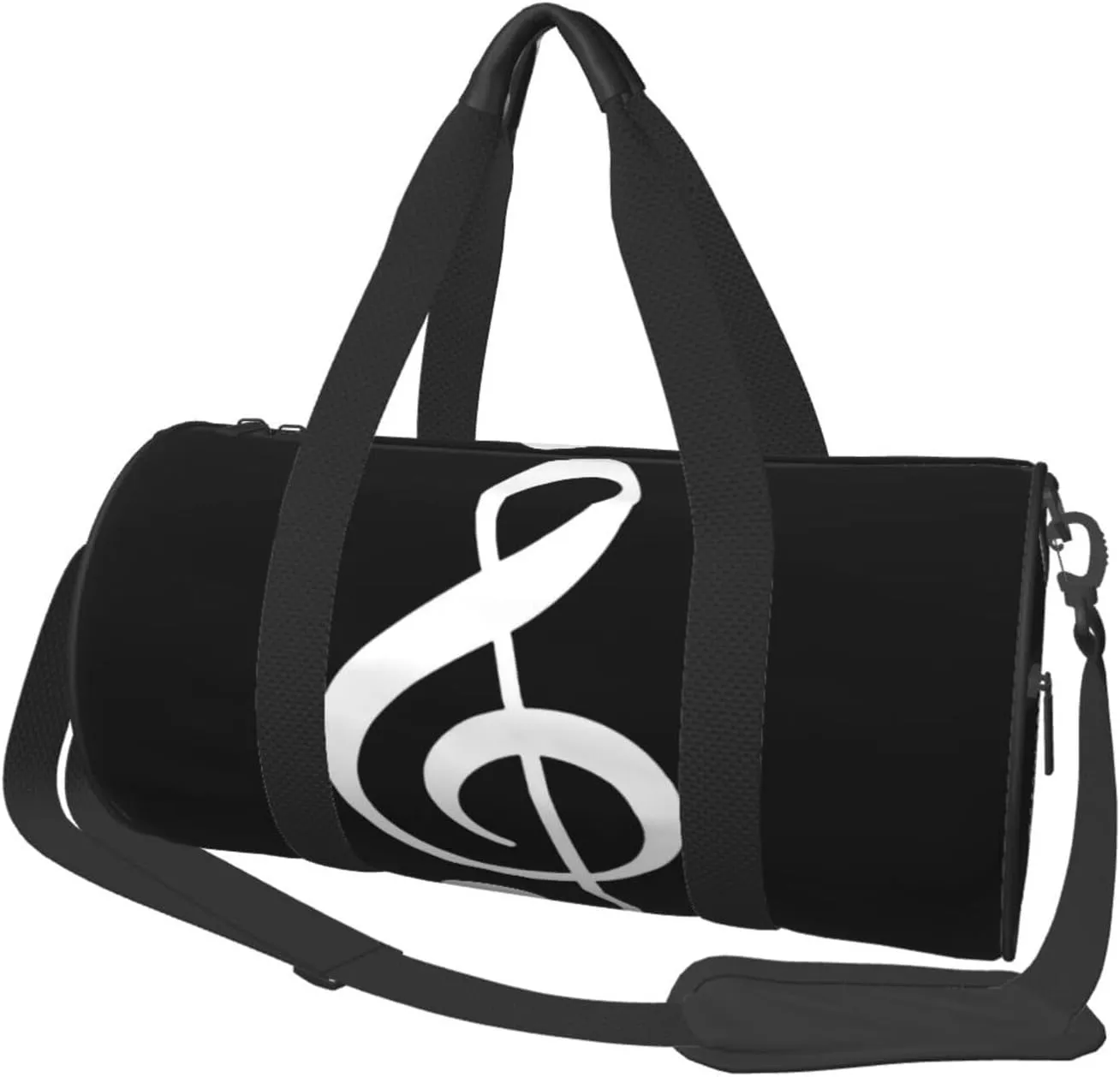 Travel Duffle Bag for Men Women, Music Note Black Duffle Bags for Sport Gym Overnight Luggage