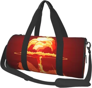 Travel Duffle Bag for Men Women, Nuclear Explosion Fireball Mushroom Cloud Duffle Bags for Sport Gym Overnight Luggage