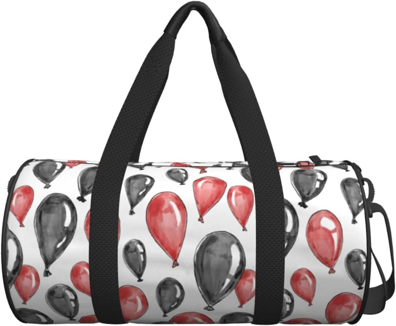 Travel Duffle Bag for Men Women, Party Balloon Red Black Duffle Bags for Sport Gym Overnight Luggage