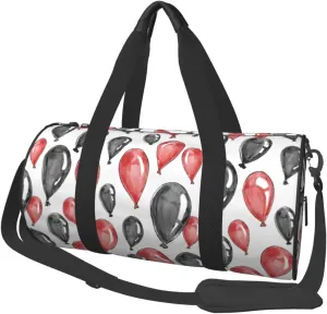 Travel Duffle Bag for Men Women, Party Balloon Red Black Duffle Bags for Sport Gym Overnight Luggage