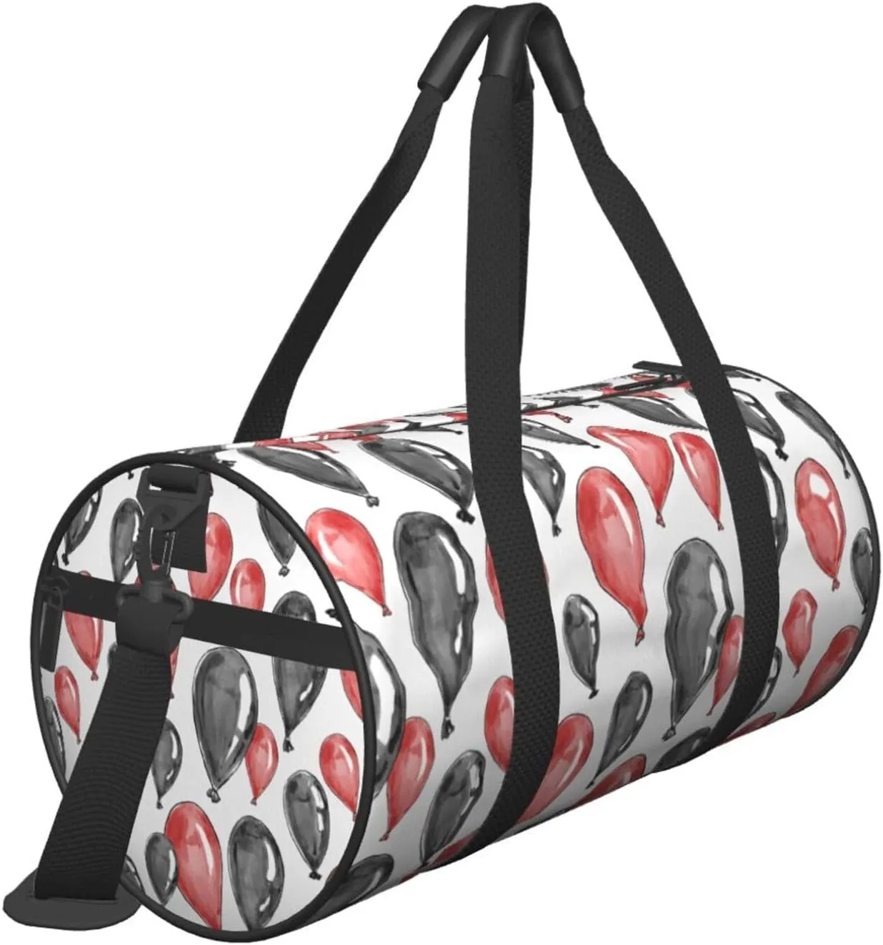 Travel Duffle Bag for Men Women, Party Balloon Red Black Duffle Bags for Sport Gym Overnight Luggage