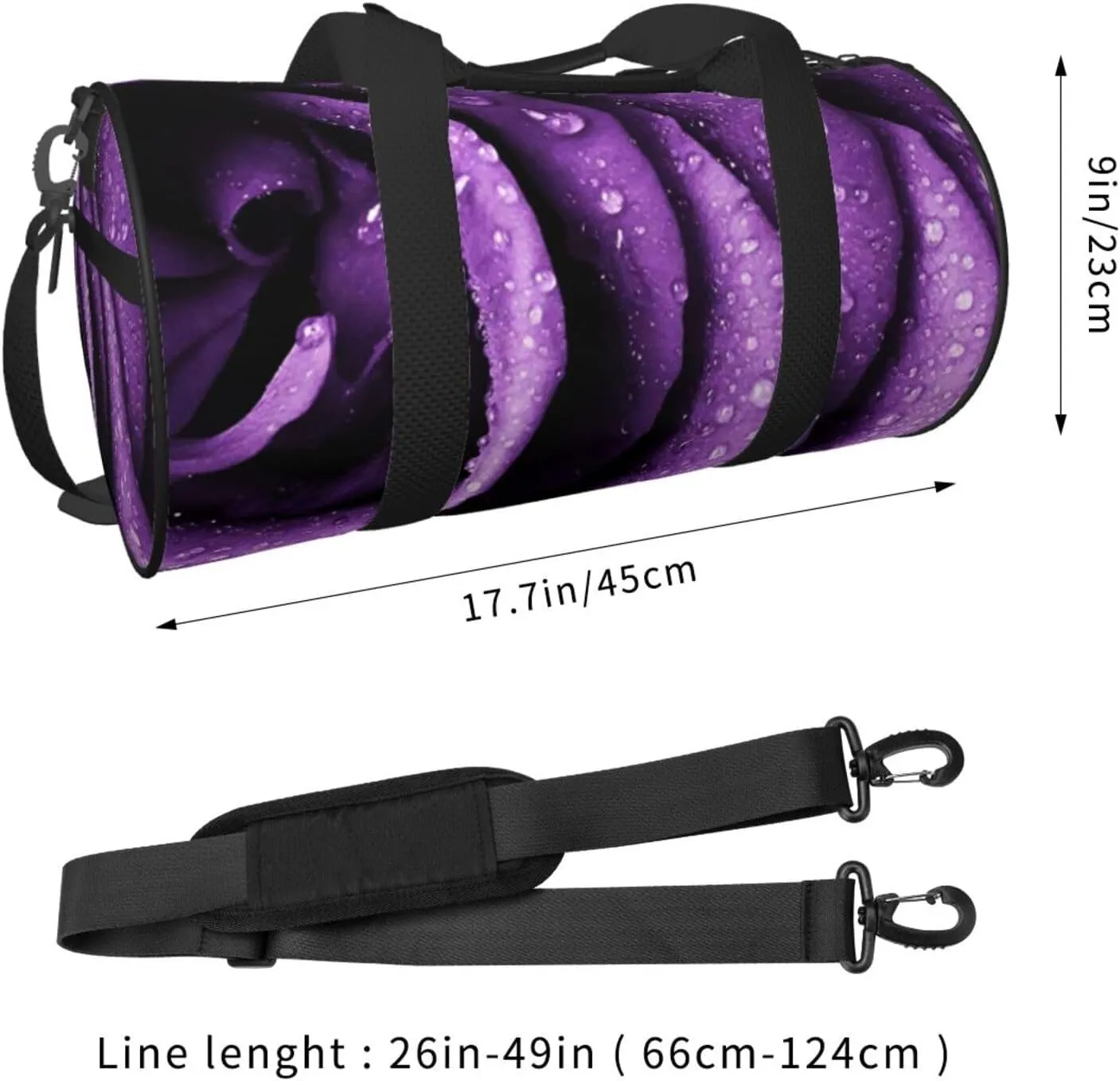 Travel Duffle Bag for Men Women, Pretty Rose Duffle Bags for Sport Gym Overnight Luggage