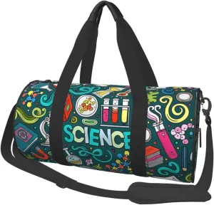 Travel Duffle Bag for Men Women, Science Experiment Theme Duffle Bags for Sport Gym Overnight Luggage