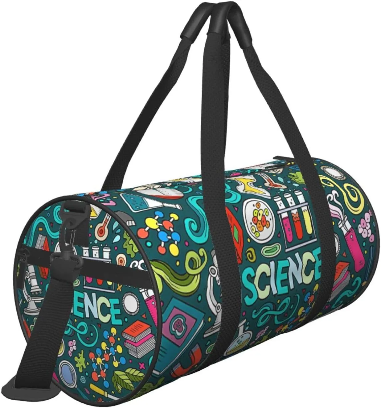 Travel Duffle Bag for Men Women, Science Experiment Theme Duffle Bags for Sport Gym Overnight Luggage