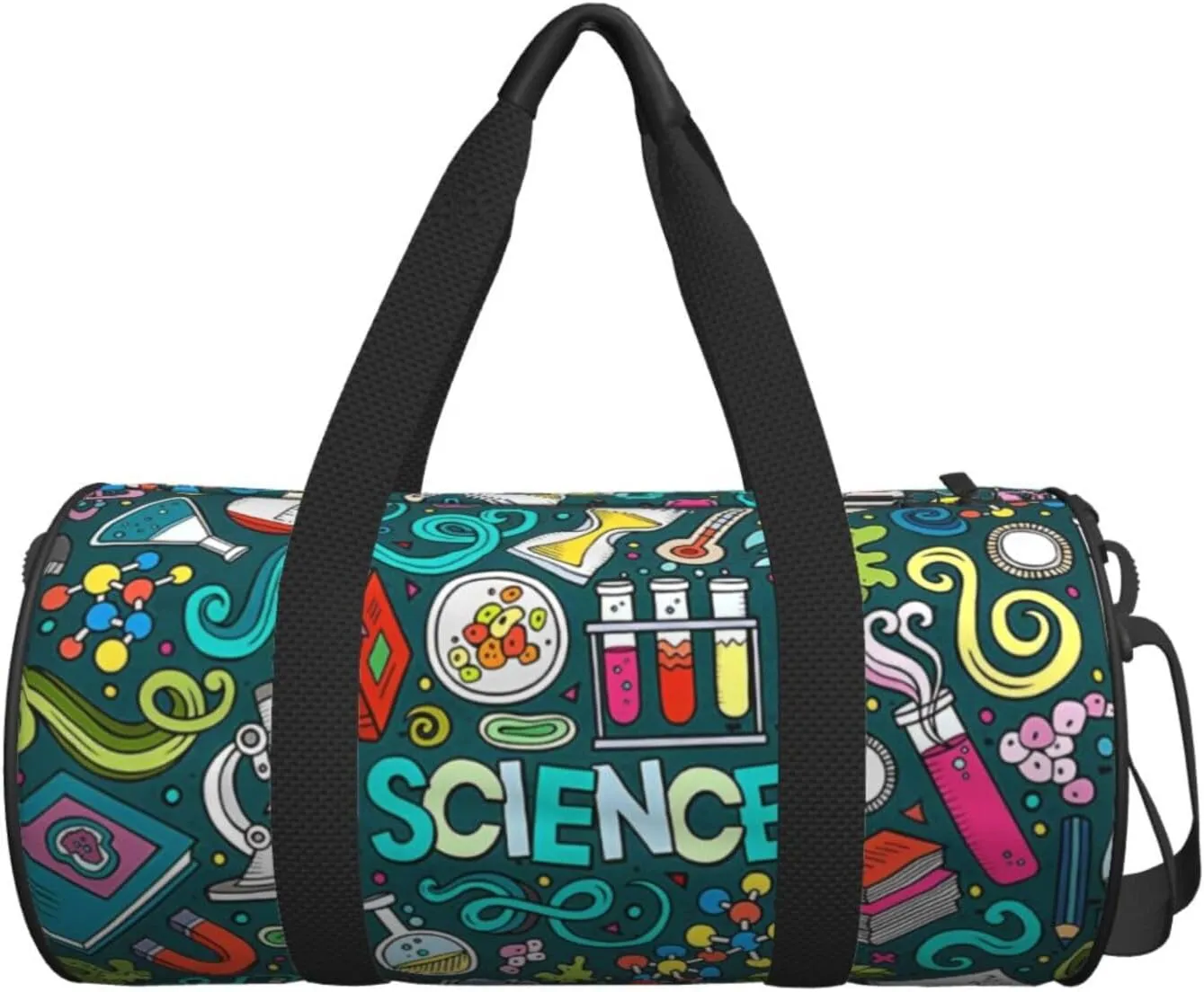 Travel Duffle Bag for Men Women, Science Experiment Theme Duffle Bags for Sport Gym Overnight Luggage