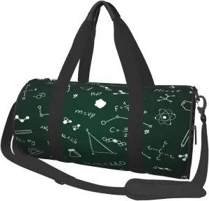 Travel Duffle Bag for Men Women, Scientific Formulas Chalkboard 1 Duffle Bags for Sport Gym Overnight Luggage