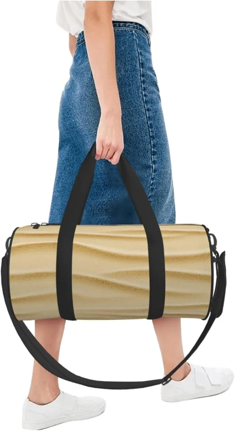 Travel Duffle Bag for Men Women, Sea Sand Wave Duffle Bags for Sport Gym Overnight Luggage