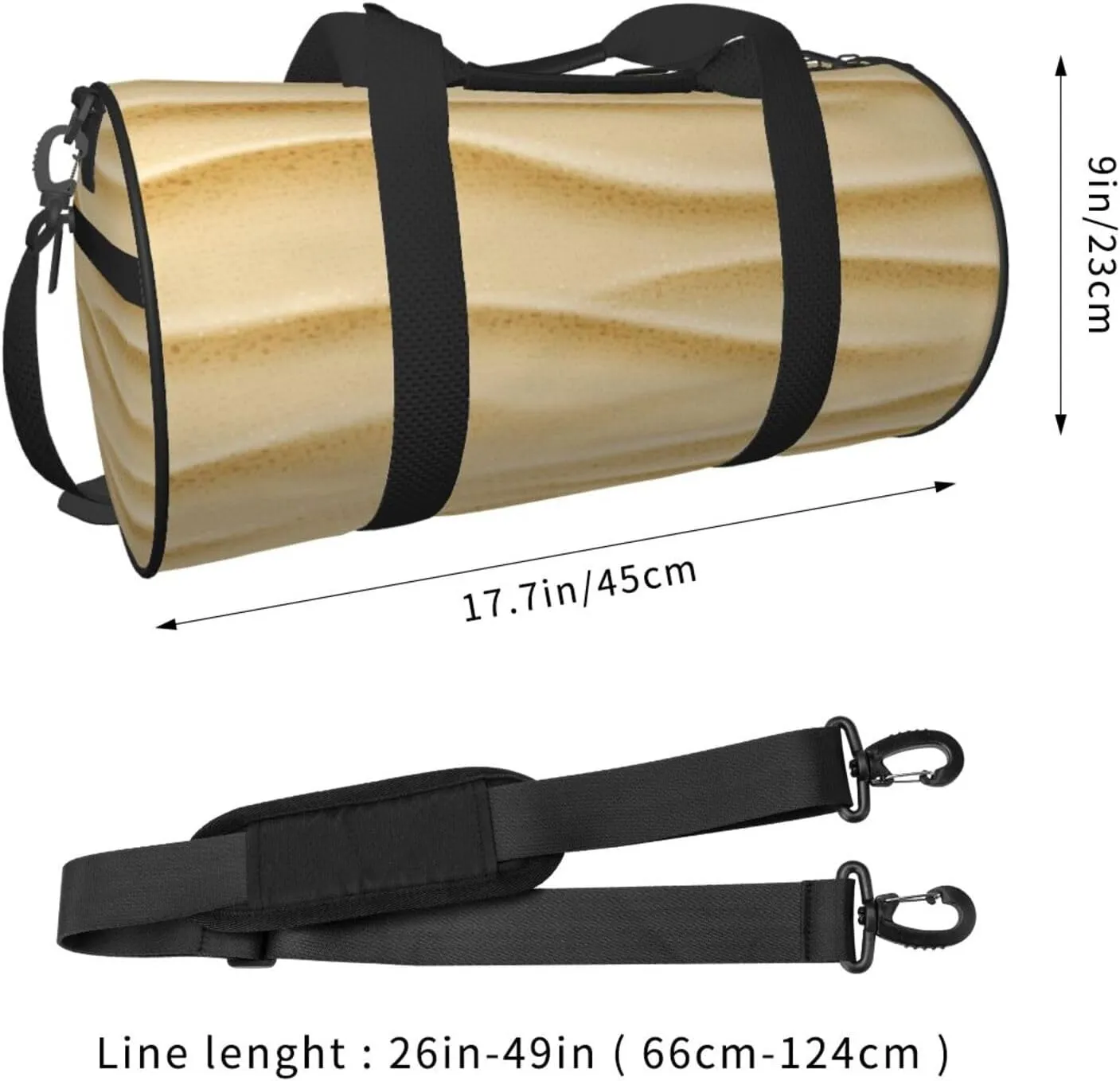 Travel Duffle Bag for Men Women, Sea Sand Wave Duffle Bags for Sport Gym Overnight Luggage