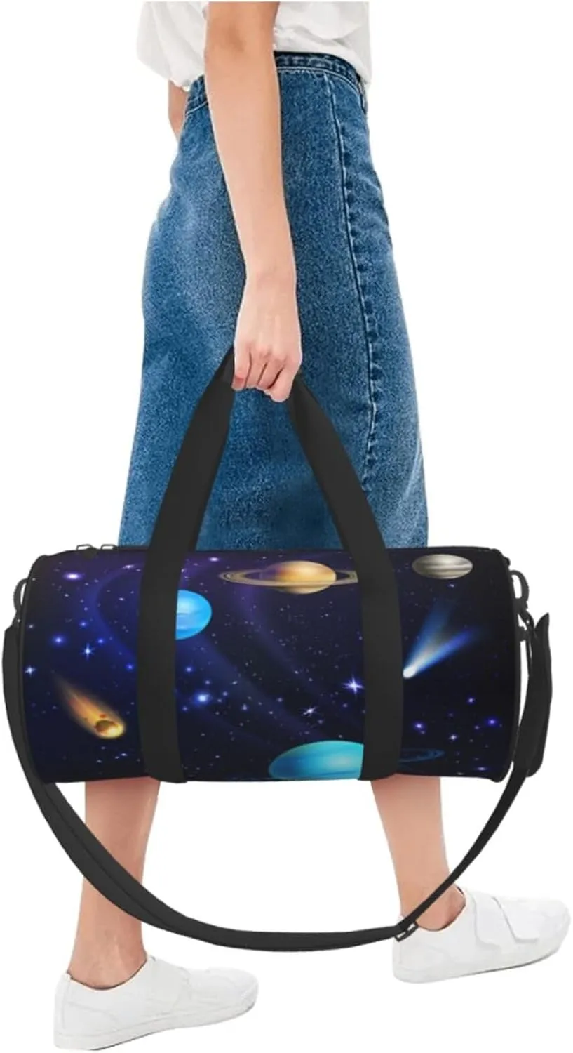 Travel Duffle Bag for Men Women, Space Duffle Bags for Sport Gym Overnight Luggage