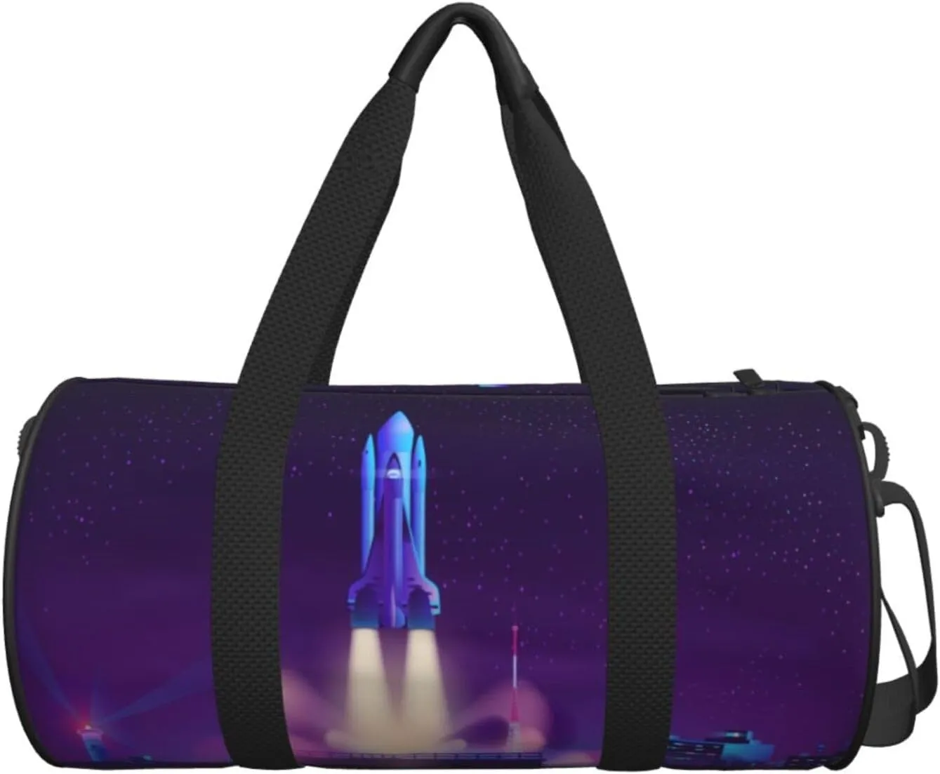 Travel Duffle Bag for Men Women, Spaceship Launch Duffle Bags for Sport Gym Overnight Luggage