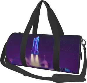 Travel Duffle Bag for Men Women, Spaceship Launch Duffle Bags for Sport Gym Overnight Luggage