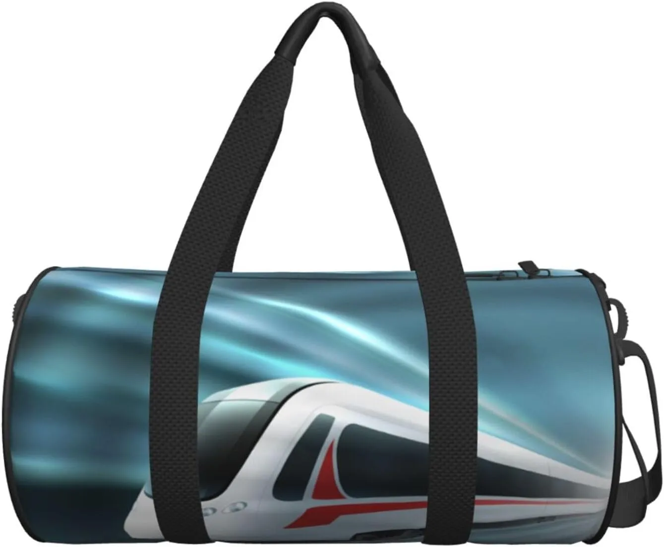 Travel Duffle Bag for Men Women, Speed Train Railway Station Duffle Bags for Sport Gym Overnight Luggage