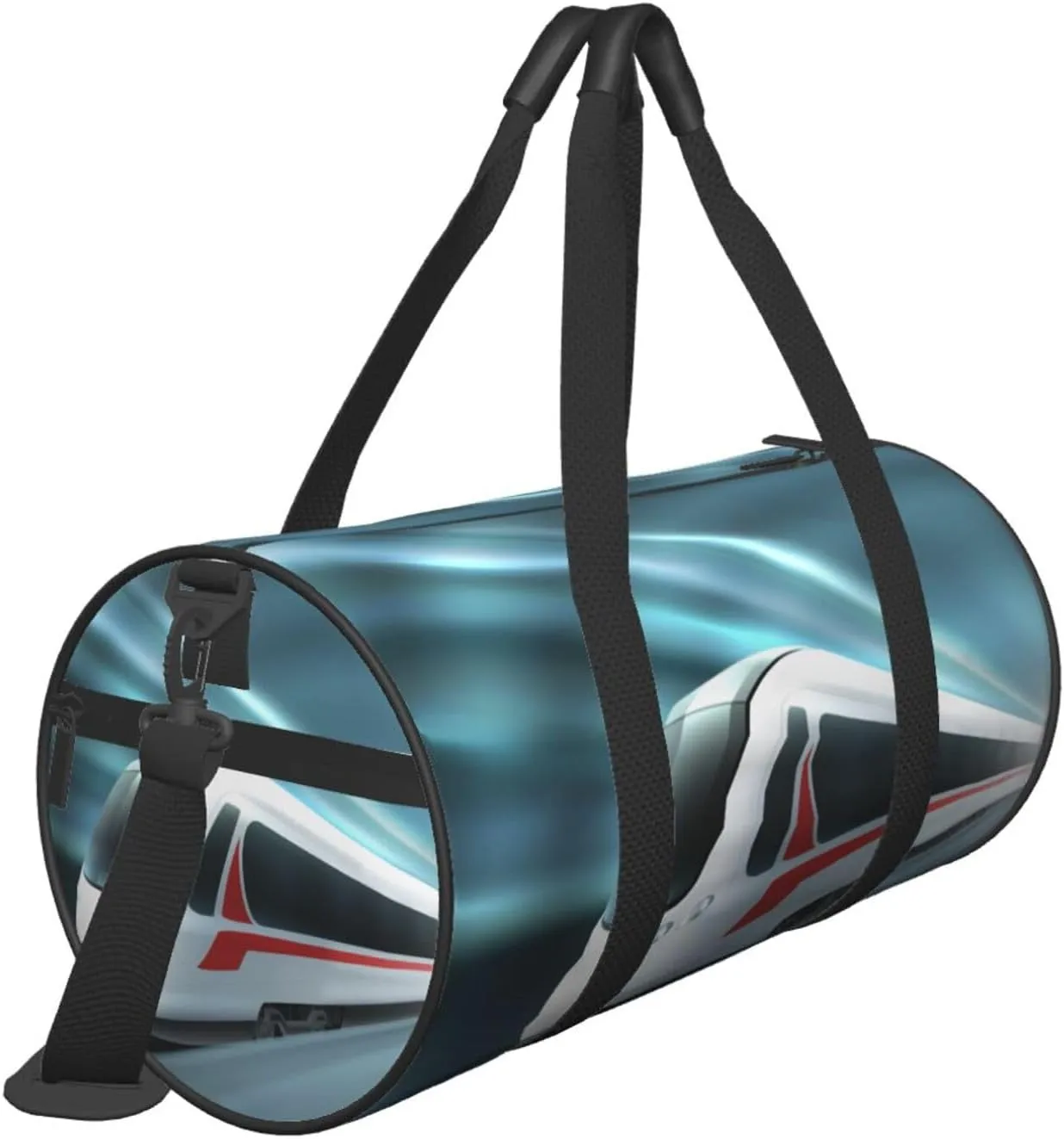 Travel Duffle Bag for Men Women, Speed Train Railway Station Duffle Bags for Sport Gym Overnight Luggage