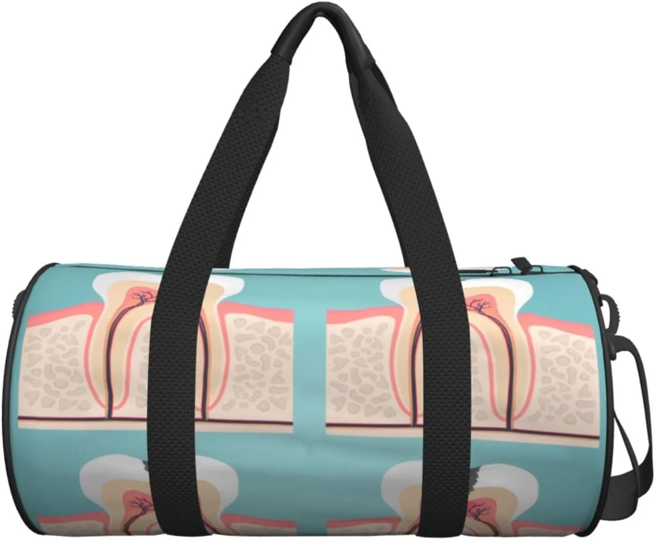 Travel Duffle Bag for Men Women, Tooth Anatomy Cut Teeth Duffle Bags for Sport Gym Overnight Luggage