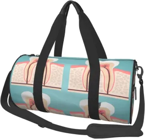 Travel Duffle Bag for Men Women, Tooth Anatomy Cut Teeth Duffle Bags for Sport Gym Overnight Luggage
