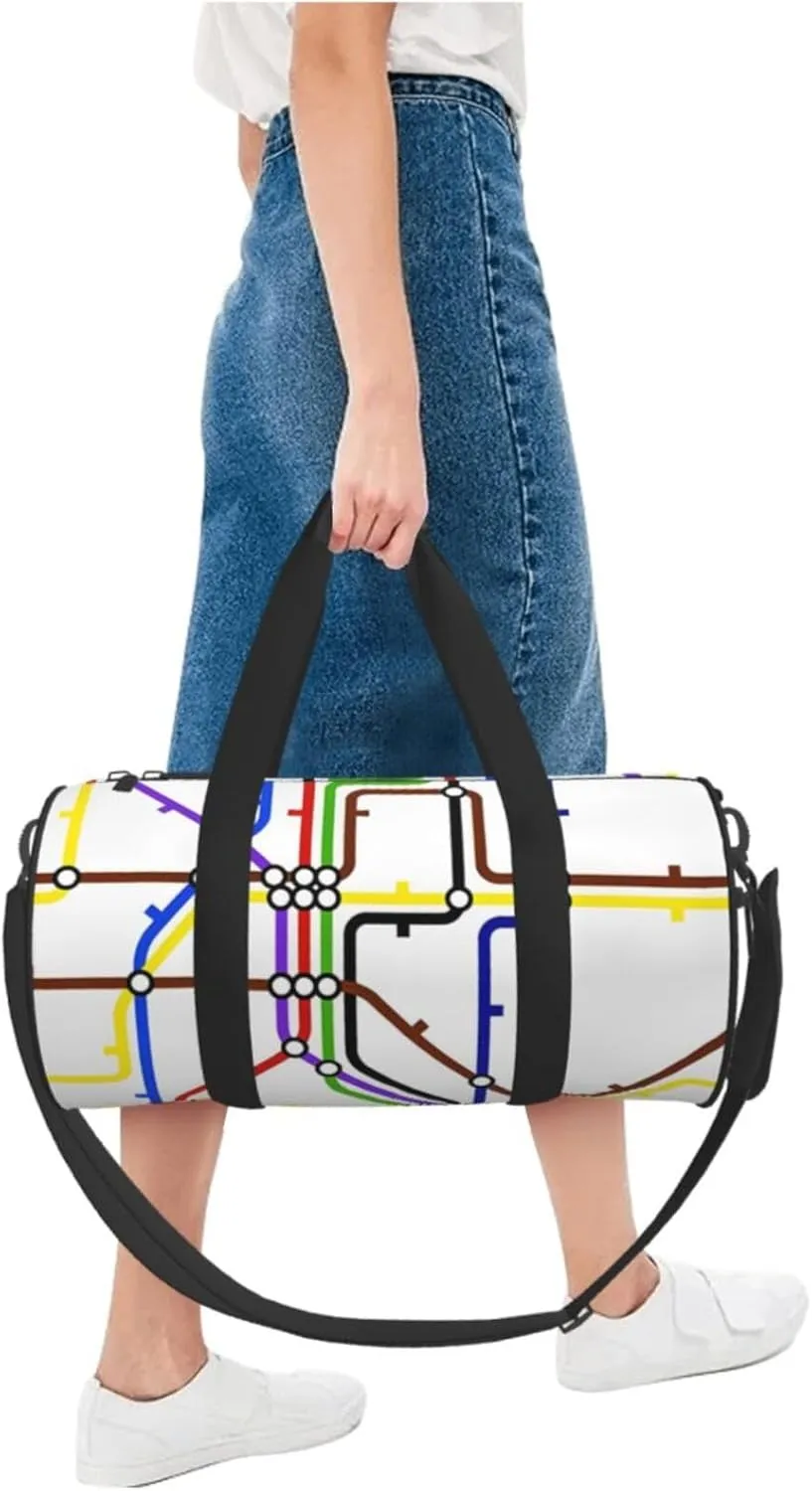 Travel Duffle Bag for Men Women, Underground Network Duffle Bags for Sport Gym Overnight Luggage