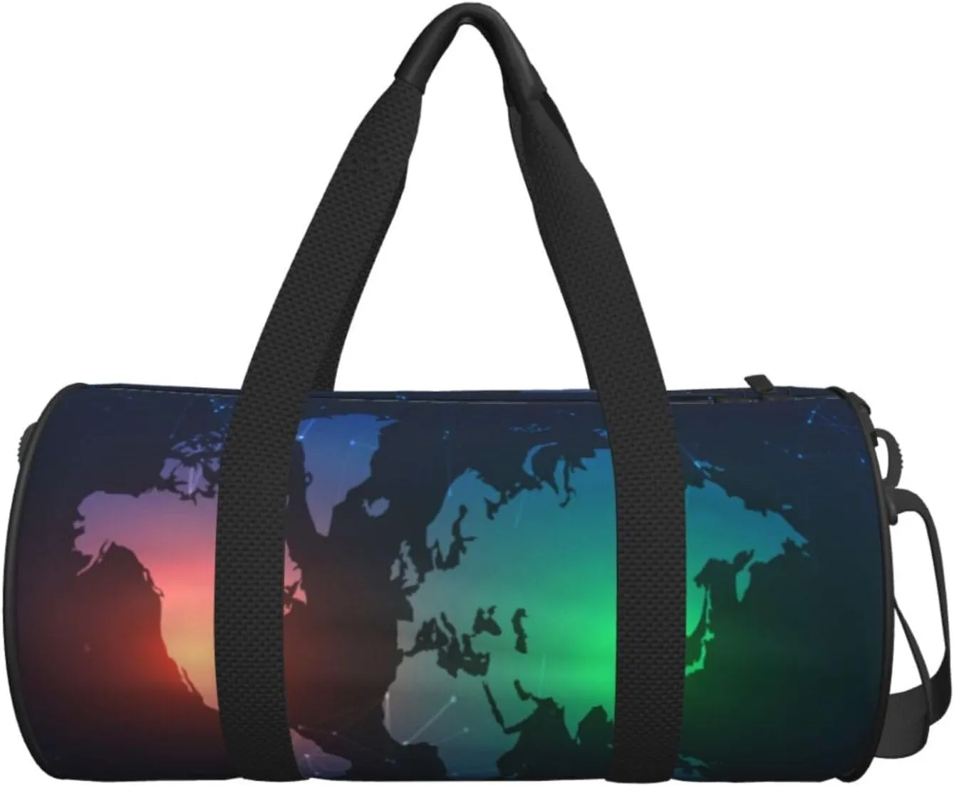 Travel Duffle Bag for Men Women, Work Map Network Duffle Bags for Sport Gym Overnight Luggage