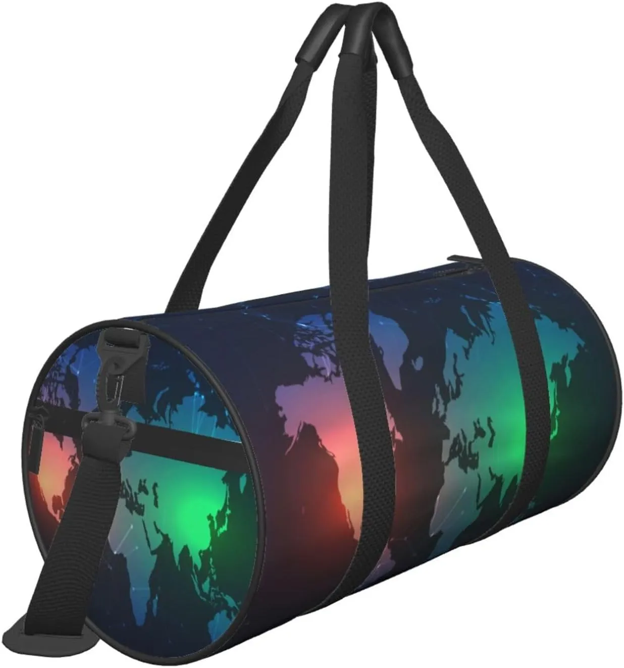 Travel Duffle Bag for Men Women, Work Map Network Duffle Bags for Sport Gym Overnight Luggage