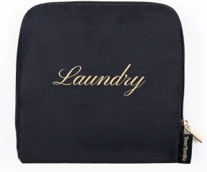 Travel Fanatics Black Travel Laundry Bag for Dirty Clothes - Compact, Durable & Spacious Travel Essential