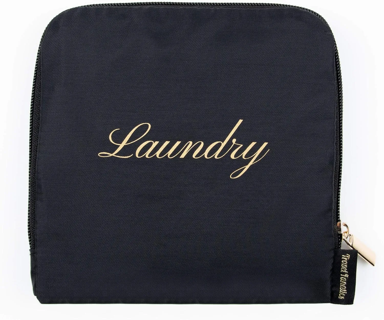 Travel Fanatics Black Travel Laundry Bag for Dirty Clothes - Compact, Durable & Spacious Travel Essential