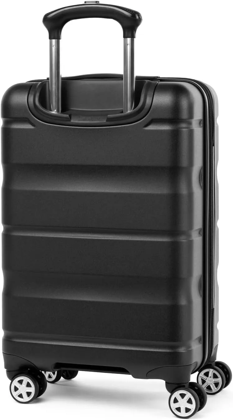 Travelpro Runway 2 Piece Luggage Set, Carry-on & Convertible Medium to Large 28-Inch Check-in Hardside Expandable Luggage, 8 Spinner Wheels, TSA Lock, Hardshell Suitcase, Black