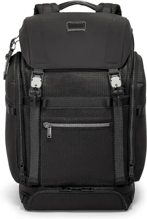 TUMI - Alpha Bravo Expedition Flap Backpack - Large Carry On Pack - Durable and Spacious Design - Fits up to 17" Laptop - Black