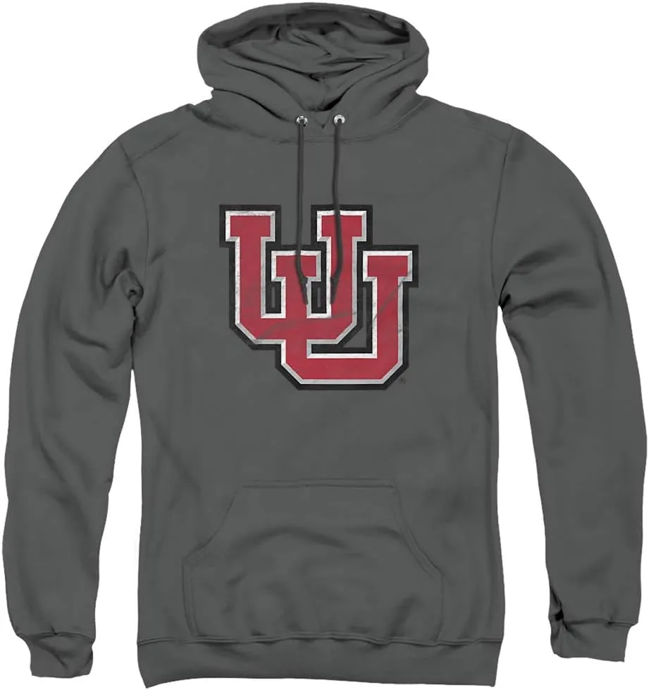 University of Utah Official Distressed Primary Unisex Adult Pull-Over Hoodie