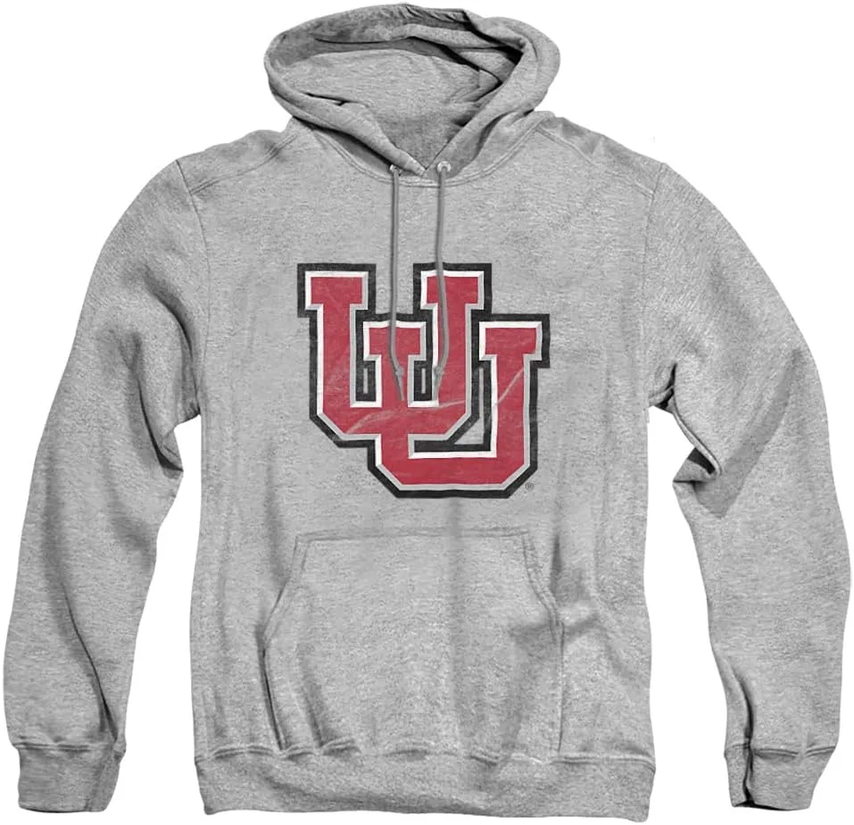 University of Utah Official Distressed Primary Unisex Adult Pull-Over Hoodie